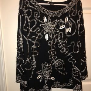 Hand Stitched Knit Top